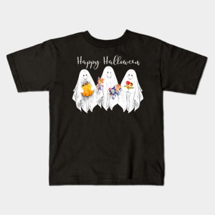 Happy Halloween Ghosts Kids T-Shirt